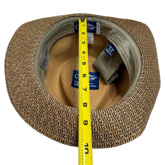 Conner Handmade Hats Madeira Coastal Straw Fedora Hidden Pocket Men’s M - Picture 8 of 11
